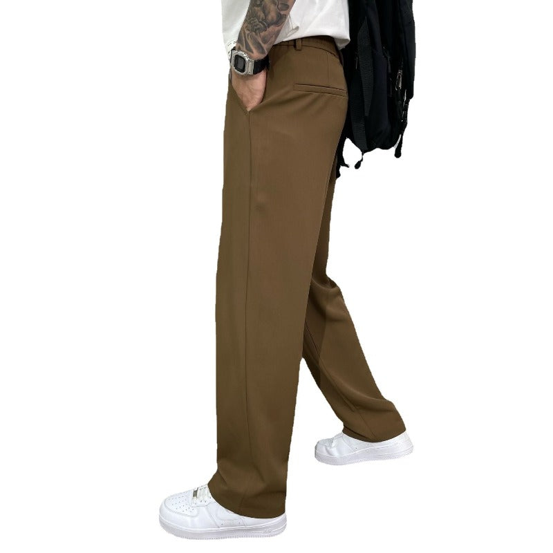Wide-Leg Pleated Trouser