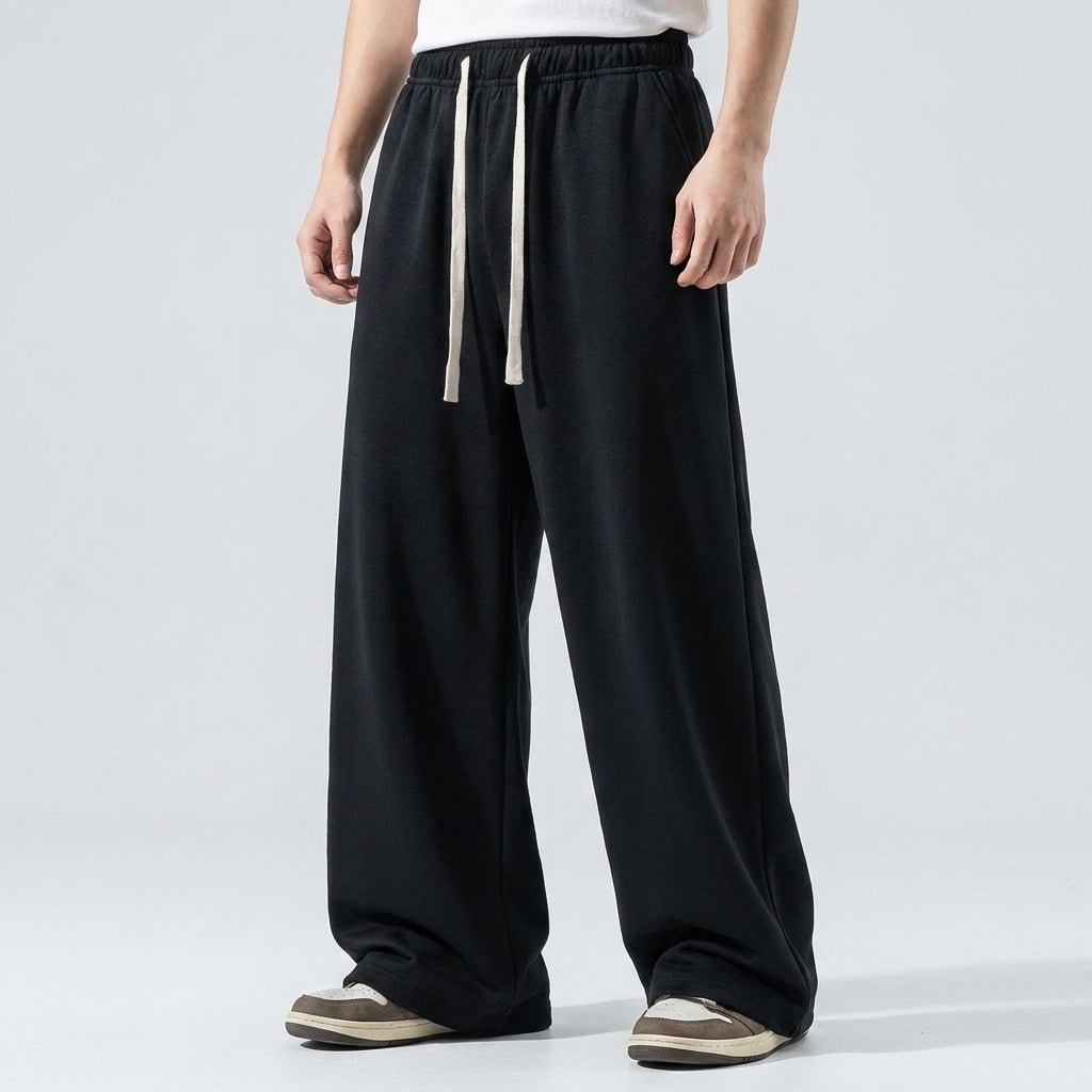 Wide-Leg Cotton Trouser