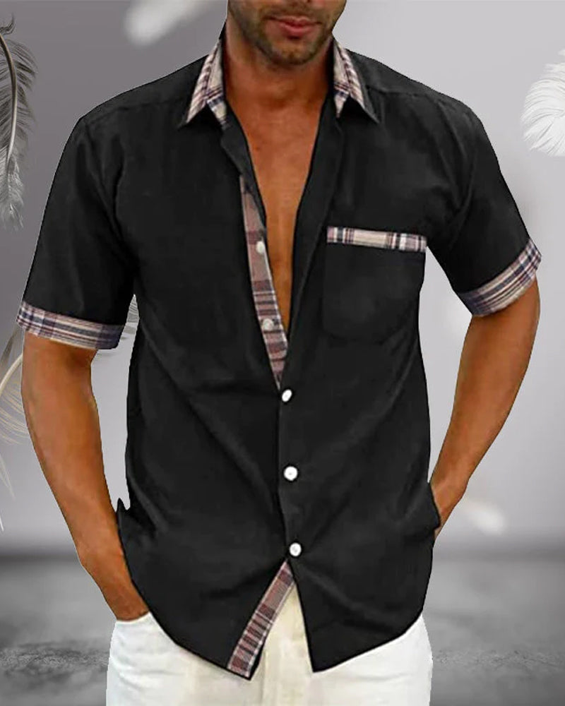 Men's Short Sleeve Shirt, Smart Casual Breathable Lightweight Summer Shirt for Events 2