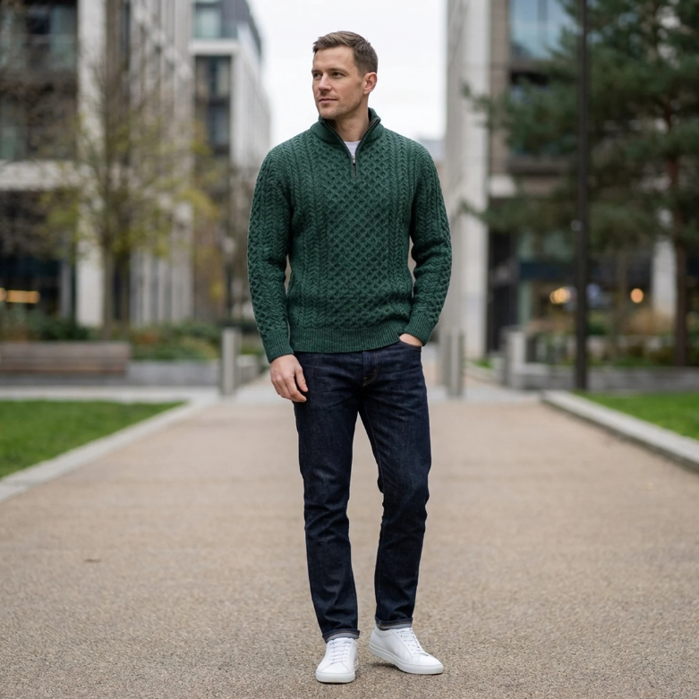 Half-Zip Knit Jumper