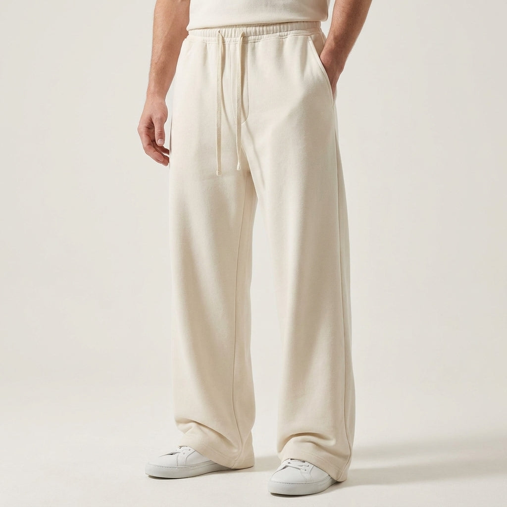 Wide-Leg Cotton Trouser