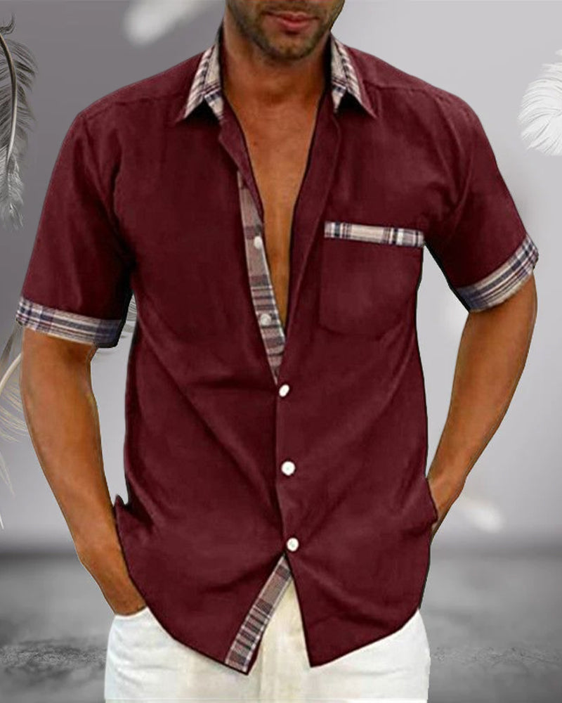 Men's Short Sleeve Shirt, Smart Casual Breathable Lightweight Summer Shirt for Events 3