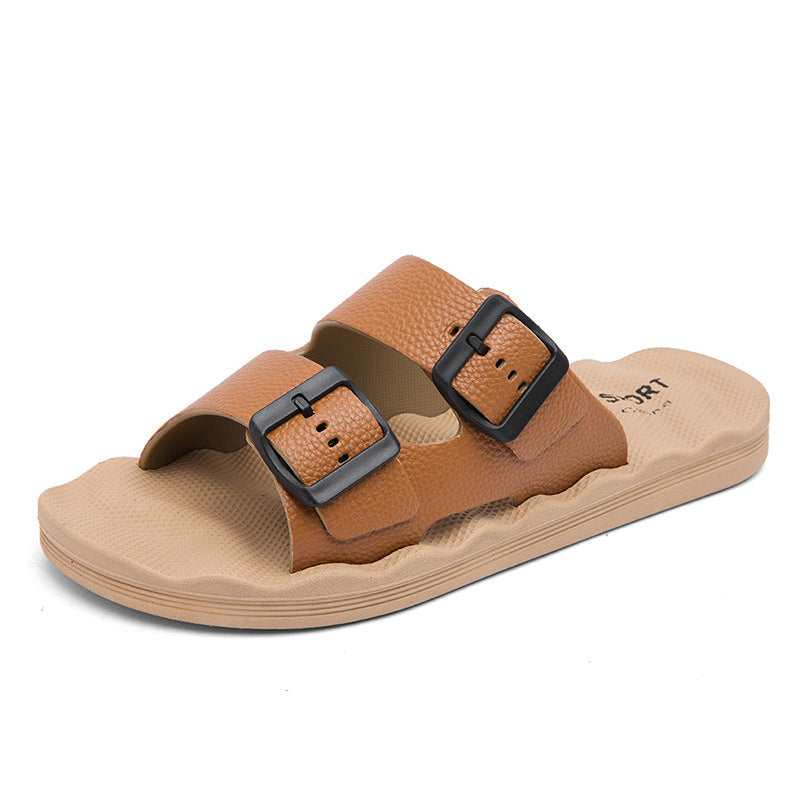 Double-Strap Buckle Sandal