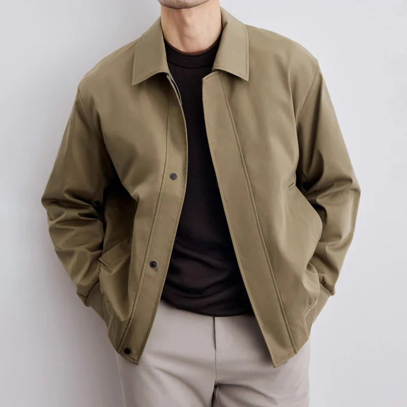 Pointed-Collar Overshirt Jacket