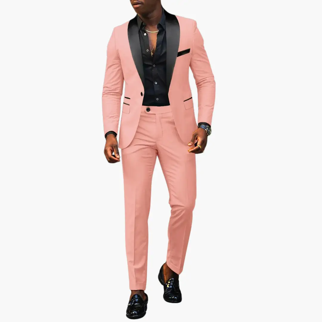 Men's Wedding Suit, Modern Slim Fit Tailored Blazer & Trousers Set for Formal Events 2