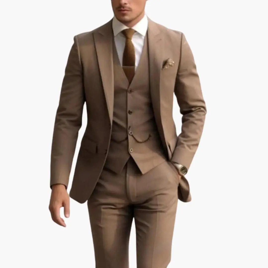 Men's 3 Piece Suit, Tailored Blazer, Waistcoat & Trousers Set for Weddings & Special Events 6