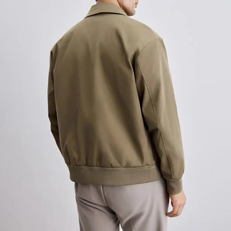 Pointed-Collar Overshirt Jacket