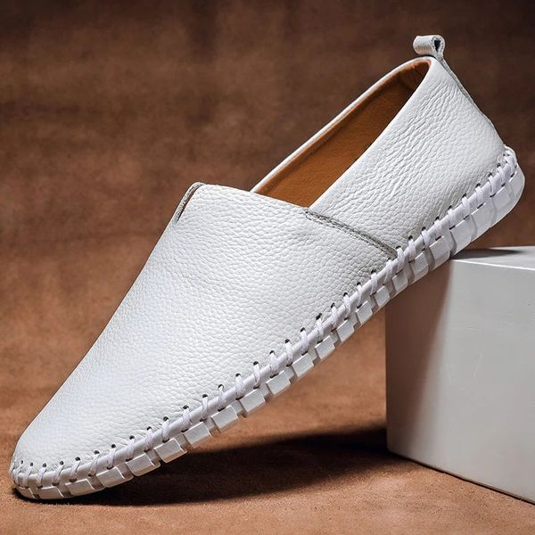 Men's Slip-On Loafers, Visible Stitch Lightweight Smart Casual Moccasin Driving Shoes 3