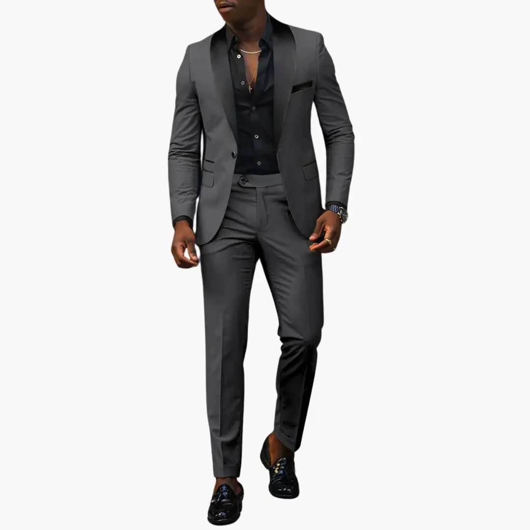 Men's Wedding Suit, Modern Slim Fit Tailored Blazer & Trousers Set for Formal Events 4