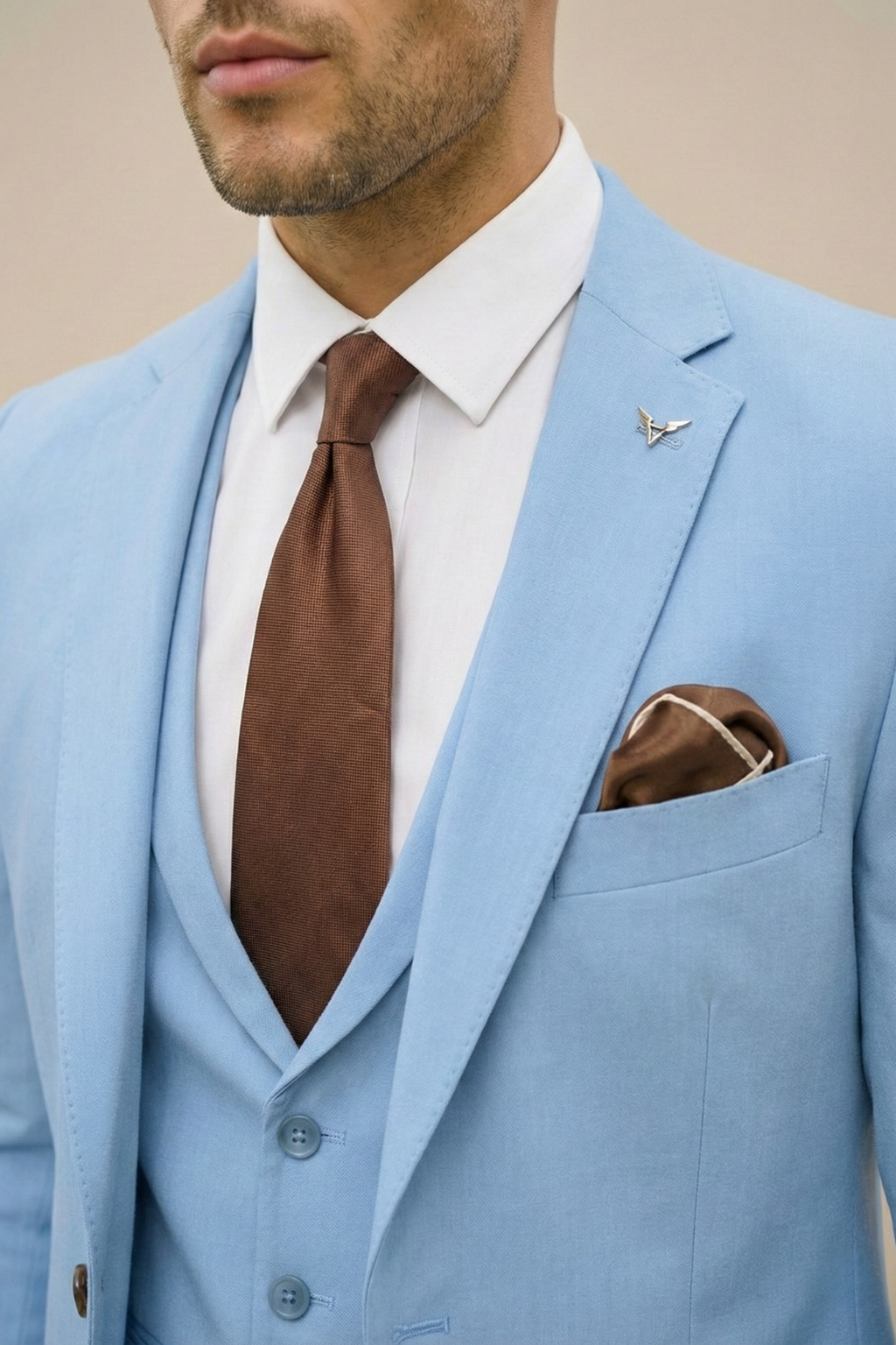 Men's Slim Fit 3 Piece Suit, Tailored Blazer, Waistcoat & Trousers Set for Weddings & Events 4