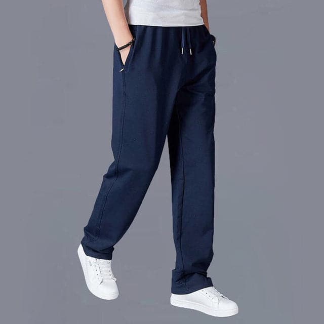 Men's Elastic Waist Trousers, Drawstring Relaxed Fit Comfortable Casual Joggers 5