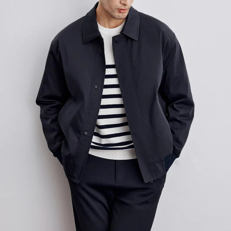 Pointed-Collar Overshirt Jacket