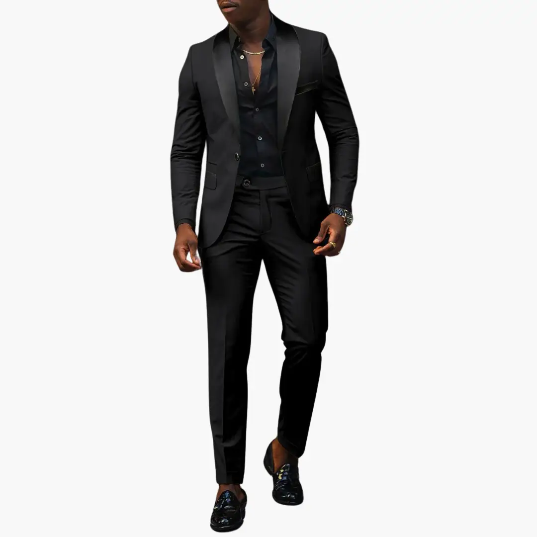 Men's Wedding Suit, Modern Slim Fit Tailored Blazer & Trousers Set for Formal Events 5