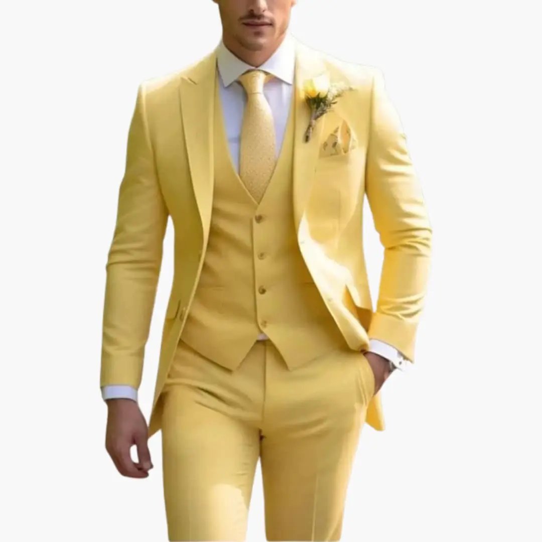 Men's 3 Piece Suit, Tailored Blazer, Waistcoat & Trousers Set for Weddings & Special Events 20