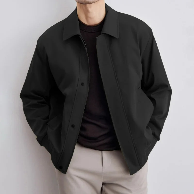 Pointed-Collar Overshirt Jacket