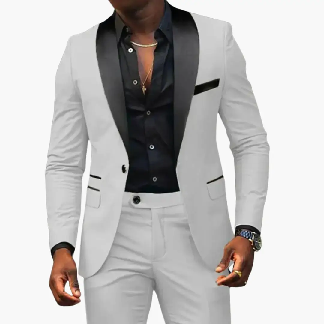 Men's Wedding Suit, Modern Slim Fit Tailored Blazer & Trousers Set for Formal Events 6