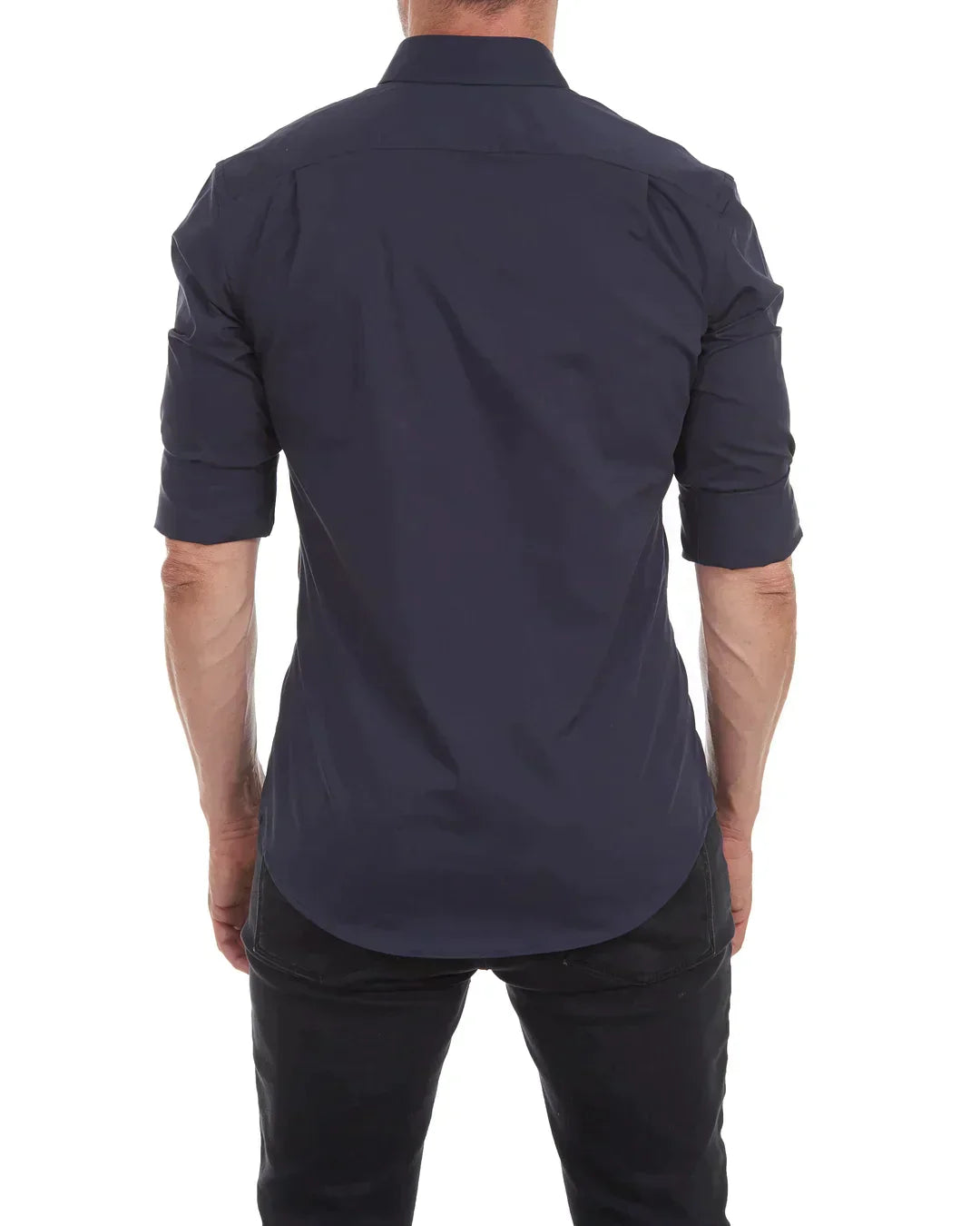 Men's Zip-Up Shirt, Long Sleeve Classic Collar Slim Fit Smart Casual Everyday Shirt 17