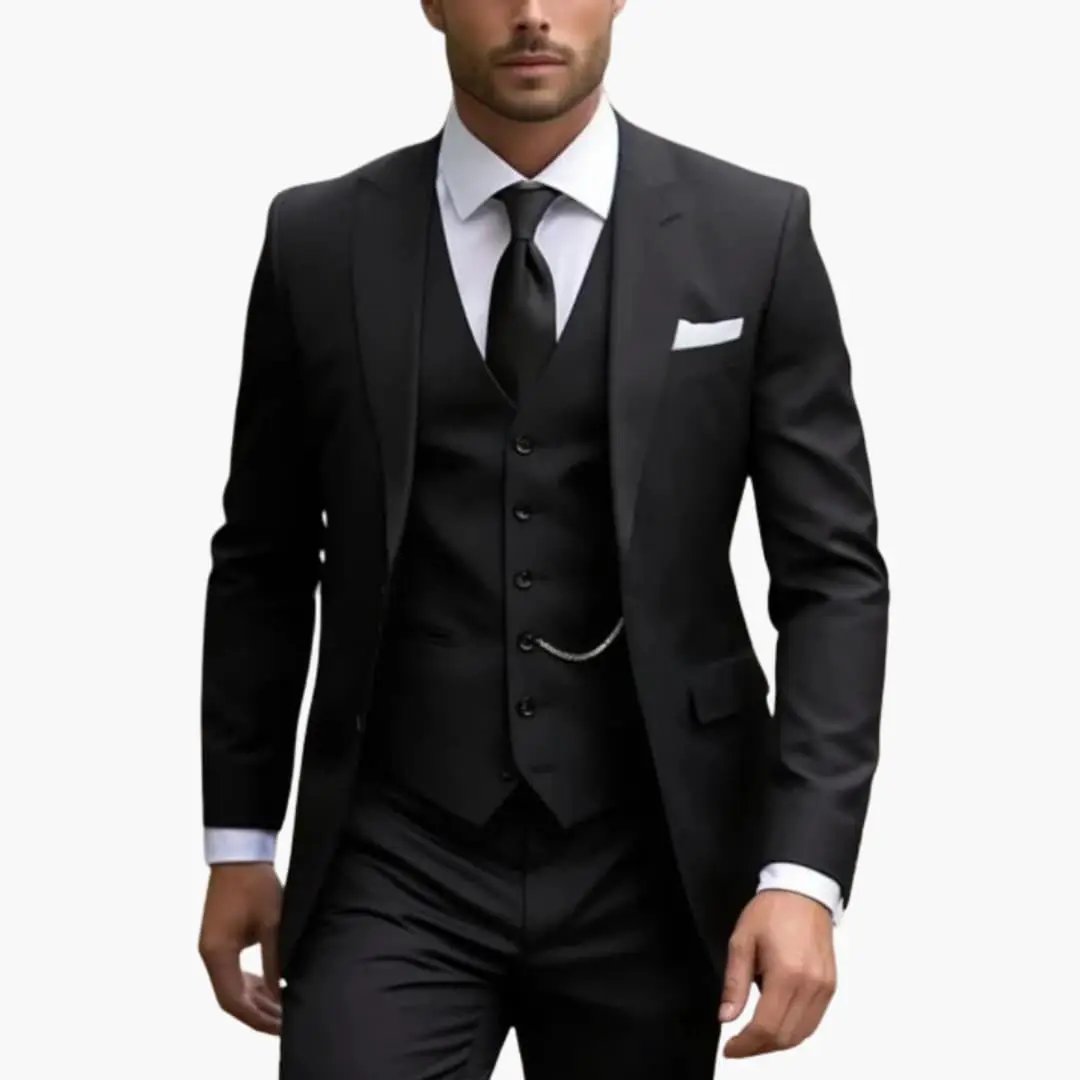 Men's 3 Piece Suit, Tailored Blazer, Waistcoat & Trousers Set for Weddings & Special Events 10