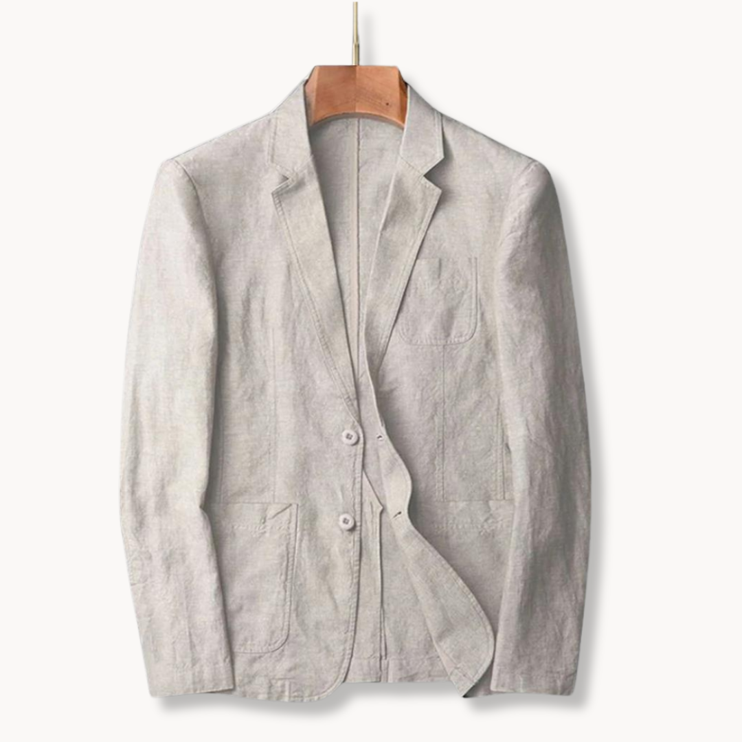 Unstructured Linen Blazer