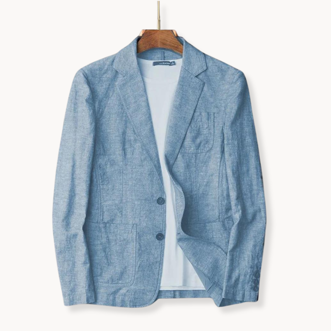 Unstructured Linen Blazer