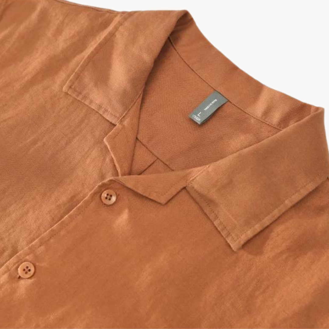 Camp Collar Linen Shirt