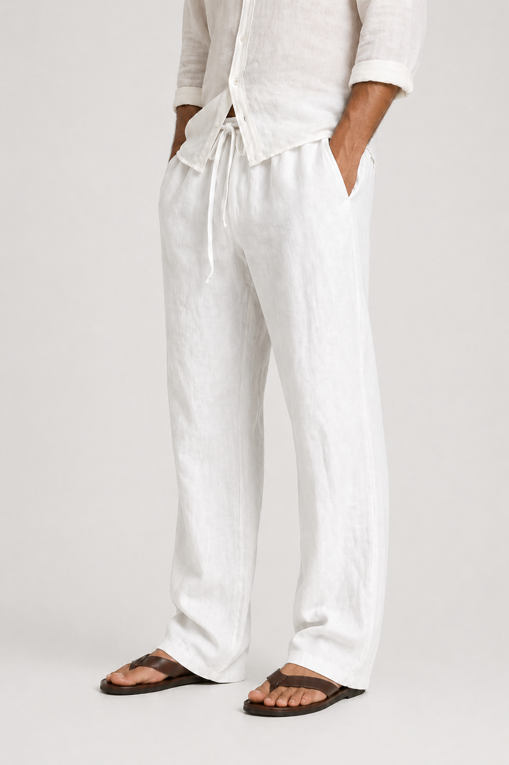 Relaxed Cotton-Linen Trouser