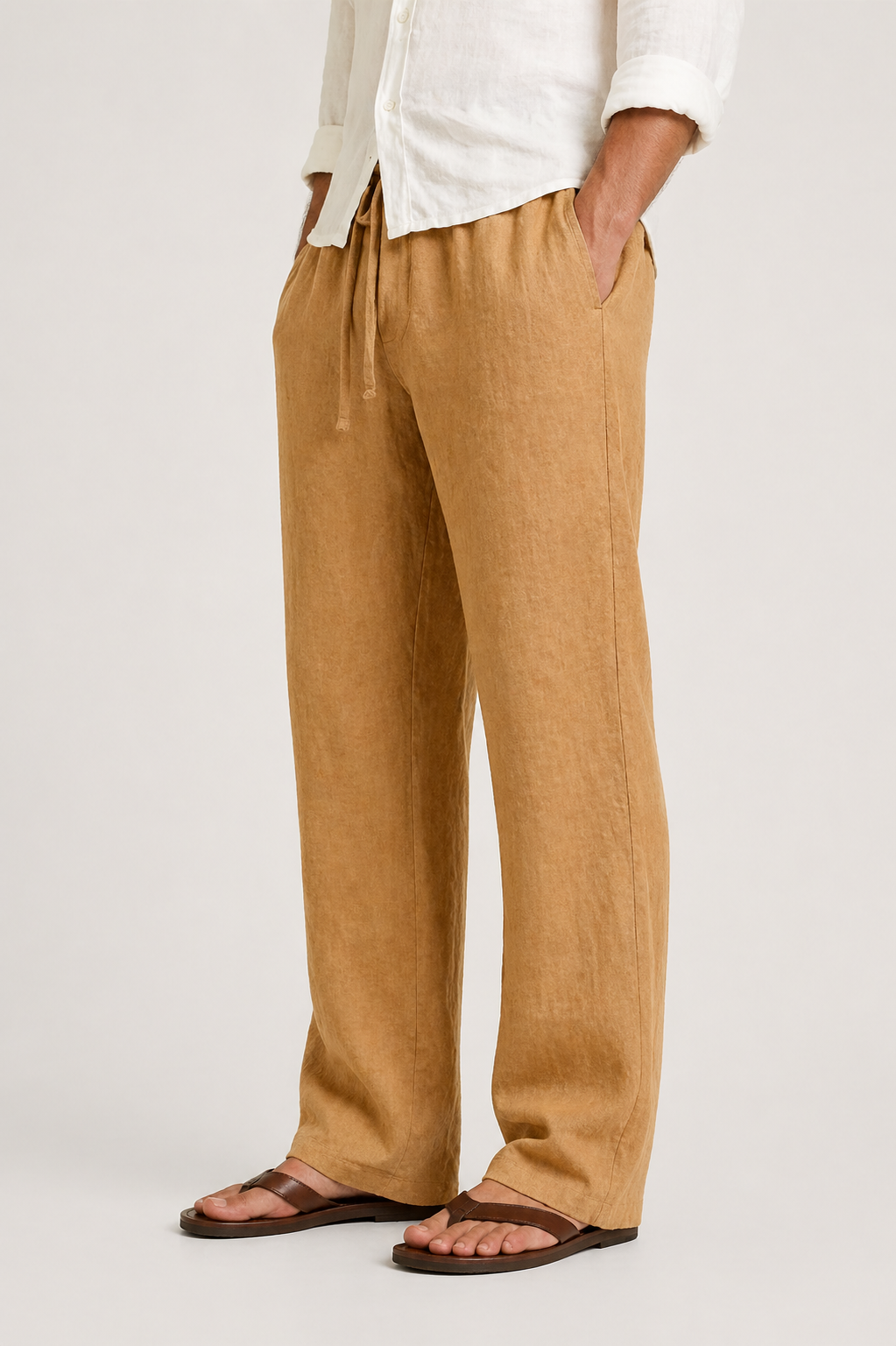 Relaxed Cotton-Linen Trouser