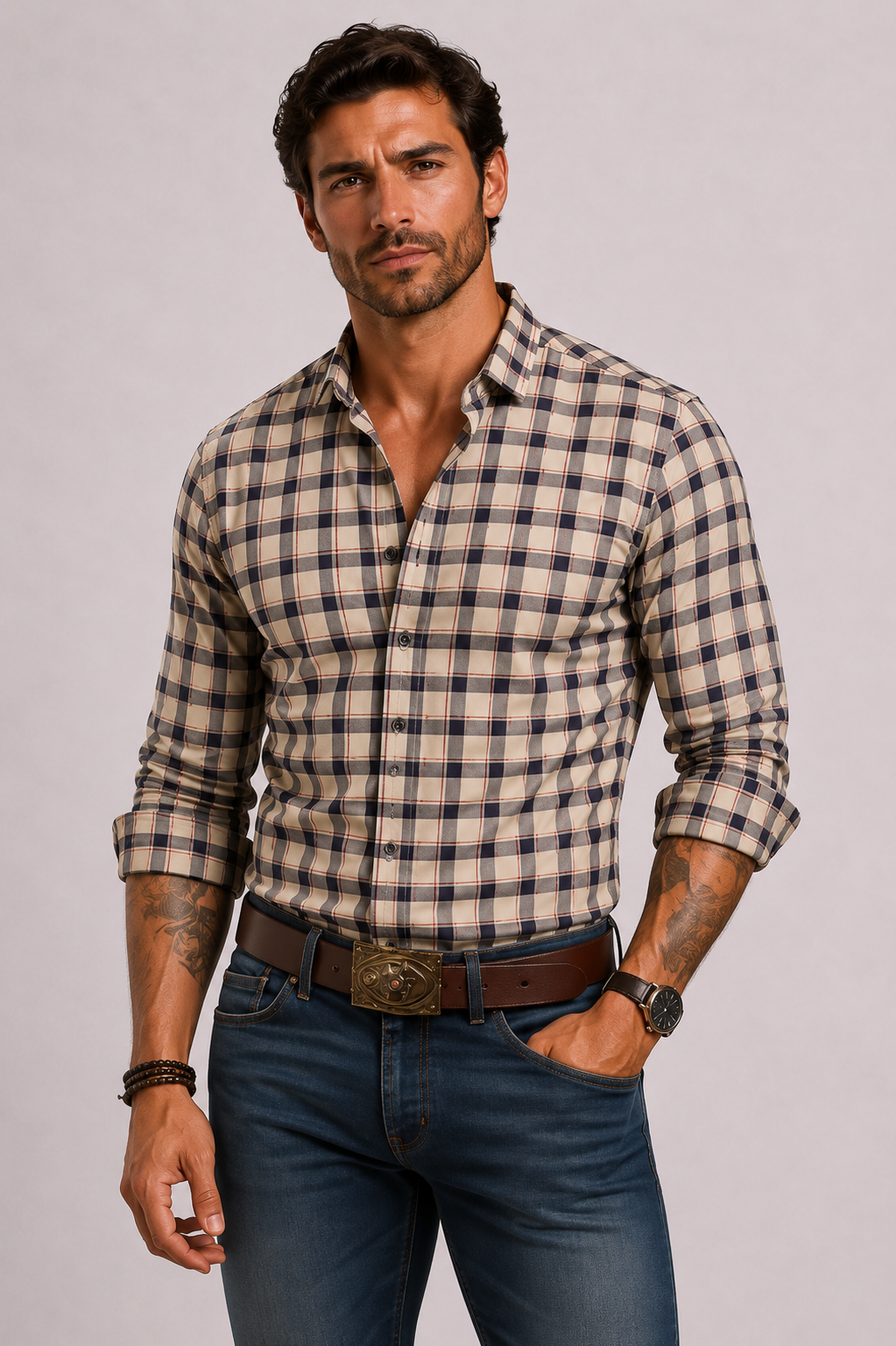 Checkered Cotton Shirt