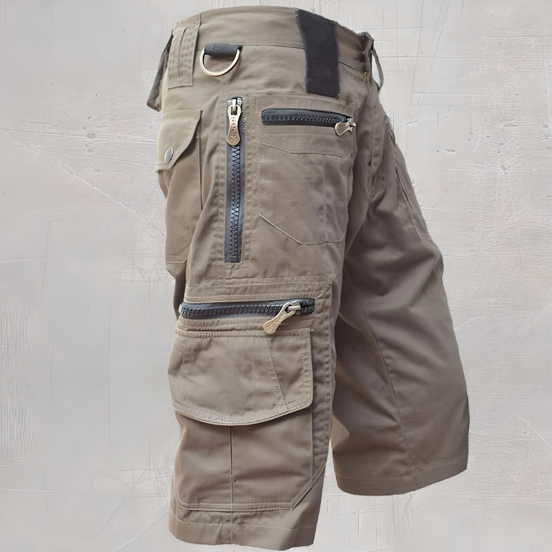 Men's Cargo Shorts, Multi-Pocket Knee-Length Casual Summer Utility Shorts with Zip Pockets 3
