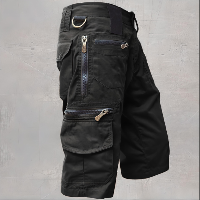Men's Cargo Shorts, Multi-Pocket Knee-Length Casual Summer Utility Shorts with Zip Pockets 1