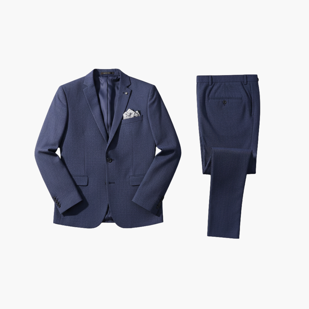 Men's Slim Fit Summer Suit, 2 Piece Tailored Blazer & Trousers Set for Weddings & Events 1