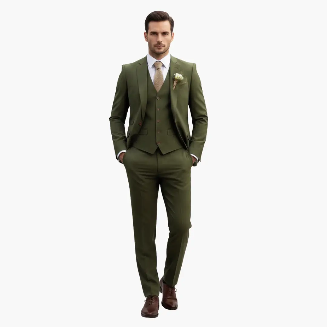 Men's 3 Piece Suit, Tailored Blazer, Waistcoat & Trousers Set for Weddings & Special Events 2