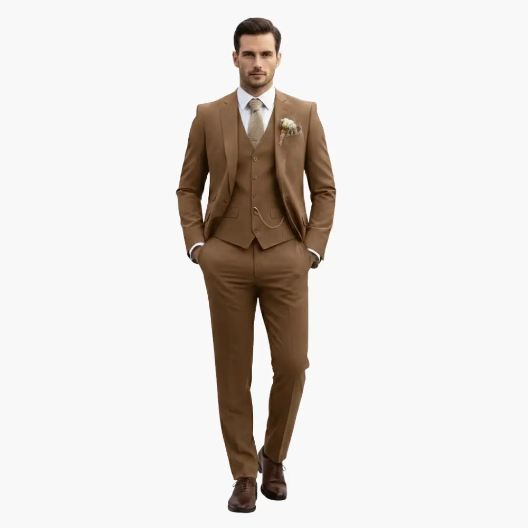 Men's 3 Piece Suit, Tailored Blazer, Waistcoat & Trousers Set for Weddings & Special Events 7