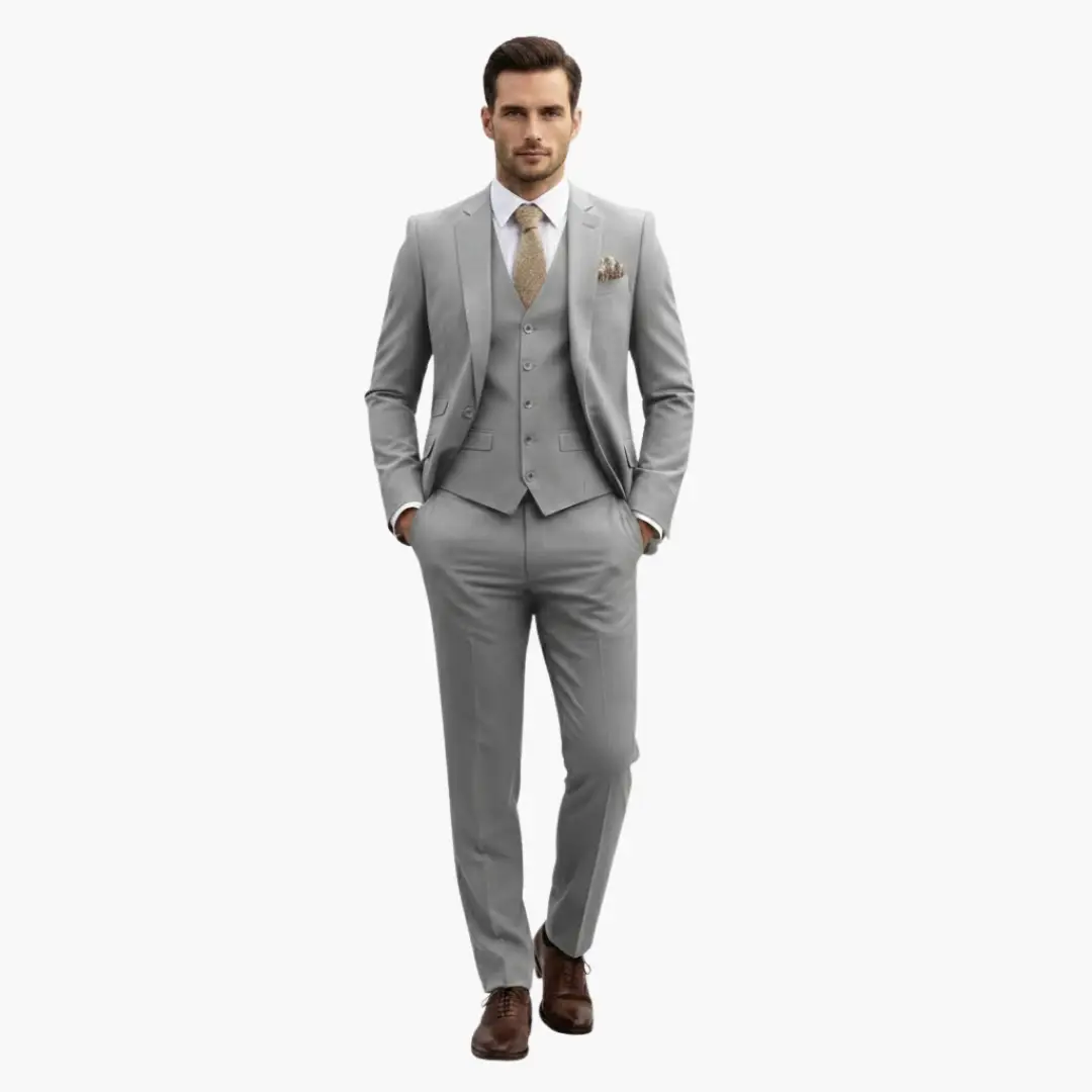 Men's 3 Piece Suit, Tailored Blazer, Waistcoat & Trousers Set for Weddings & Special Events 9