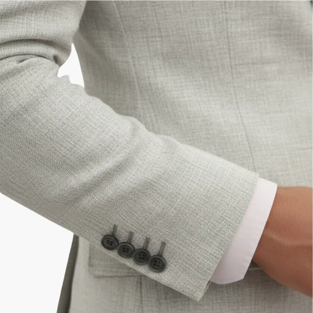Men's Slim Fit Suit, 2 Piece Notch Lapel Blazer & Straight Trousers Set for Weddings 8