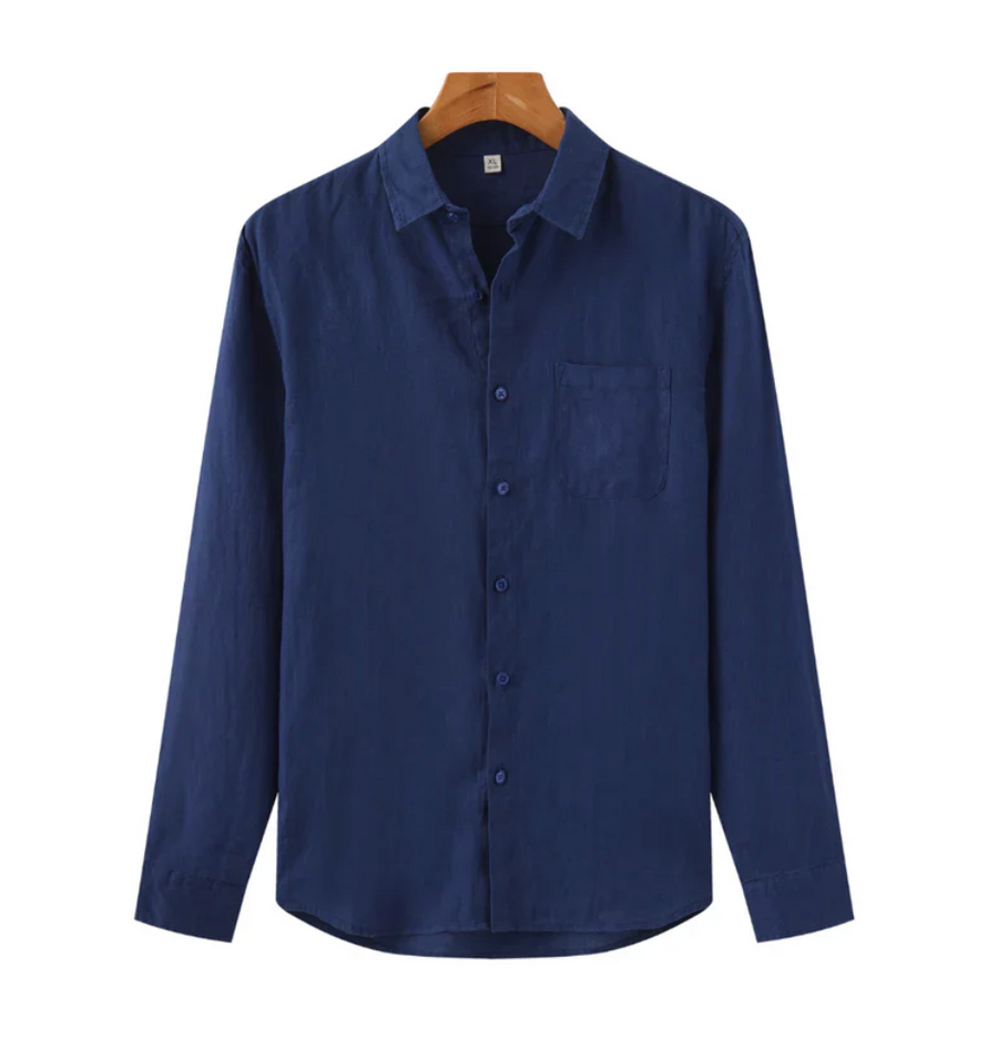 Long-Sleeve Linen Shirt