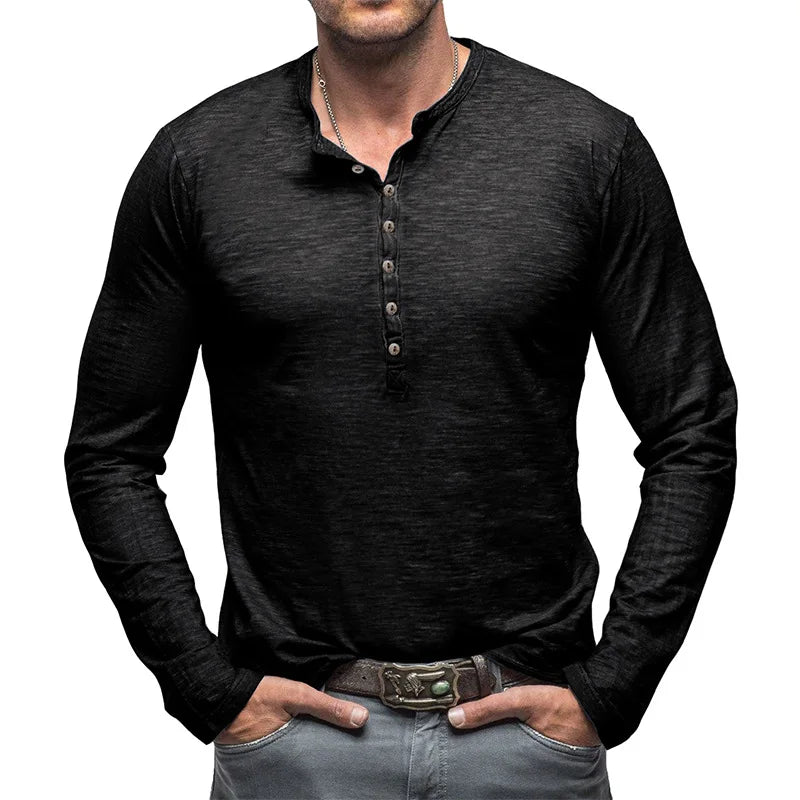 Cotton Henley Shirt