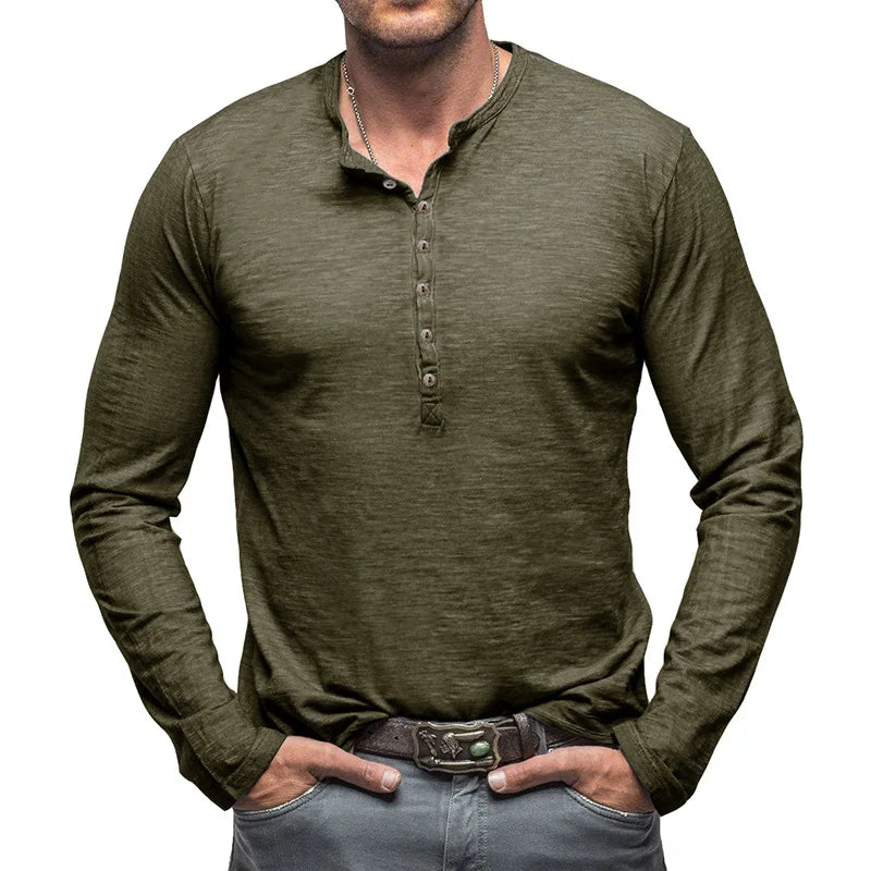 Cotton Henley Shirt