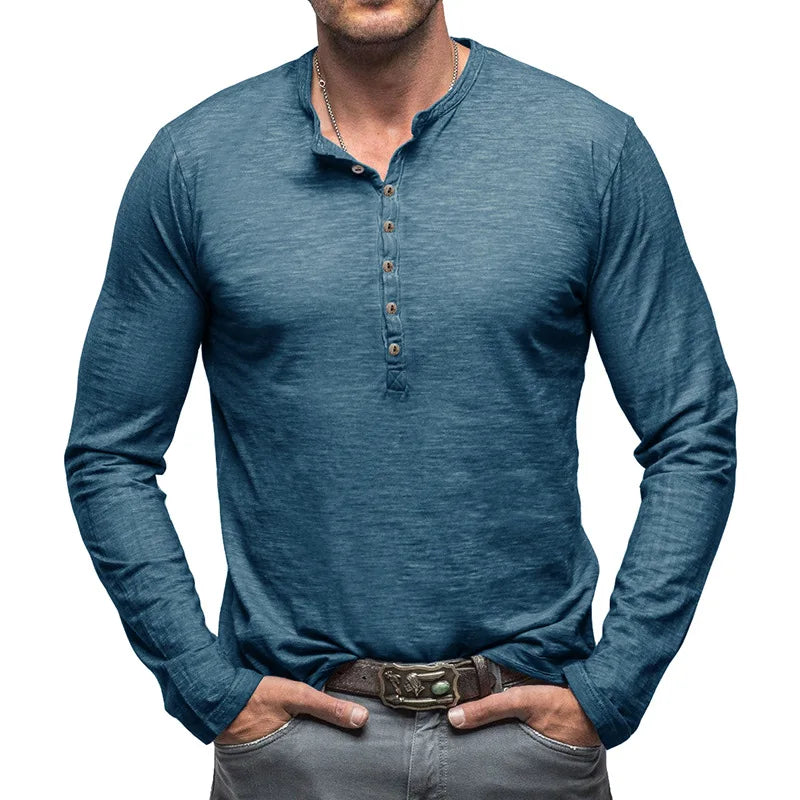 Cotton Henley Shirt