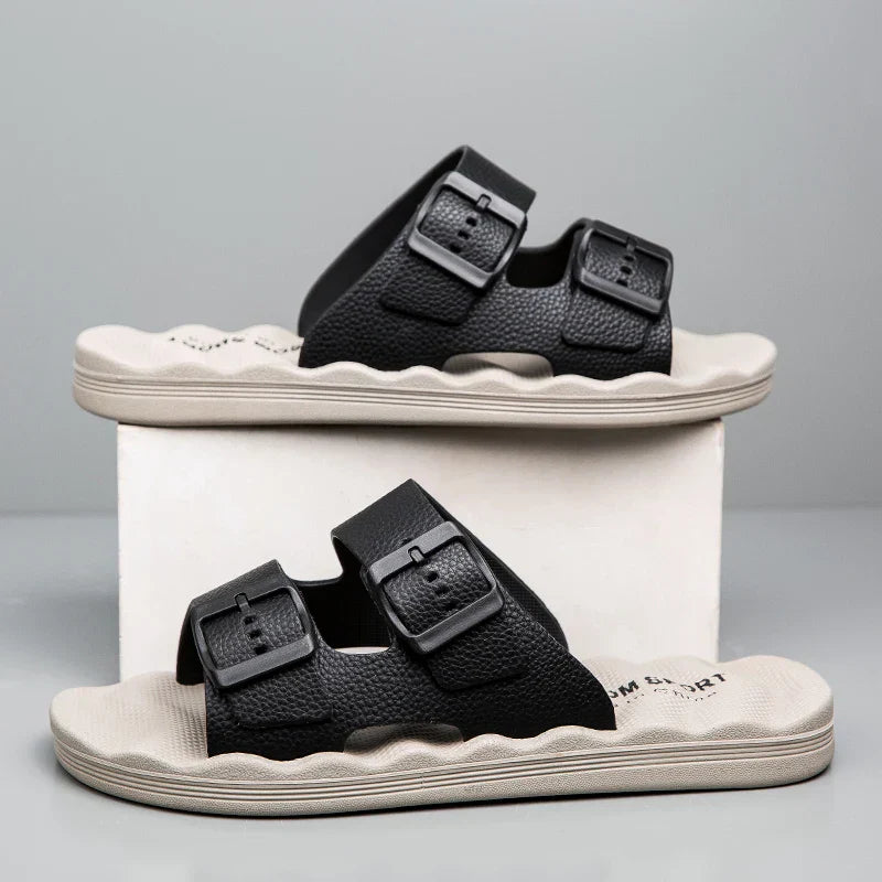 Double-Strap Buckle Sandal