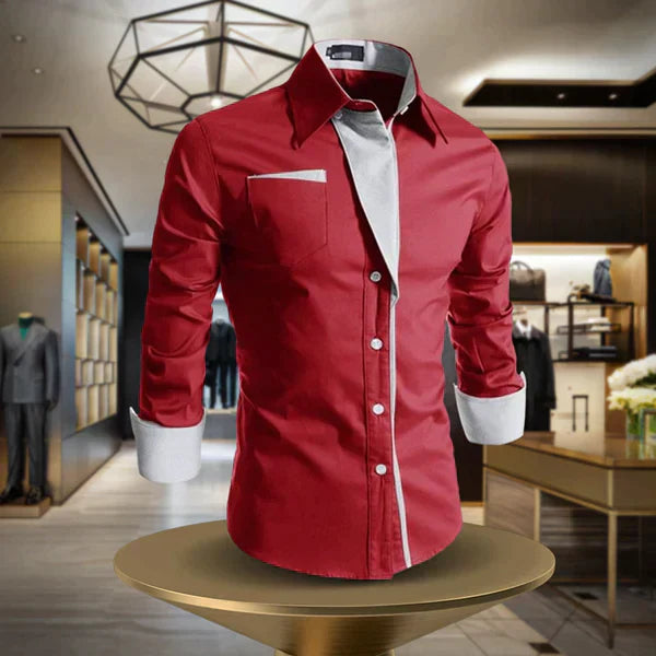 Men's Long Sleeve Shirt, Classic Collar Button-Down Smart Casual Shirt for Everyday Wear 3