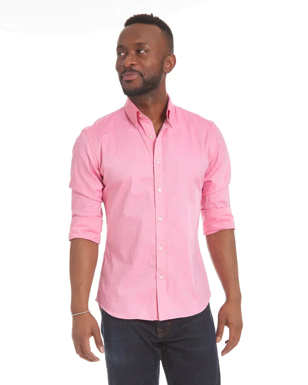 Men's Zip-Up Shirt, Long Sleeve Classic Collar Slim Fit Smart Casual Everyday Shirt 41