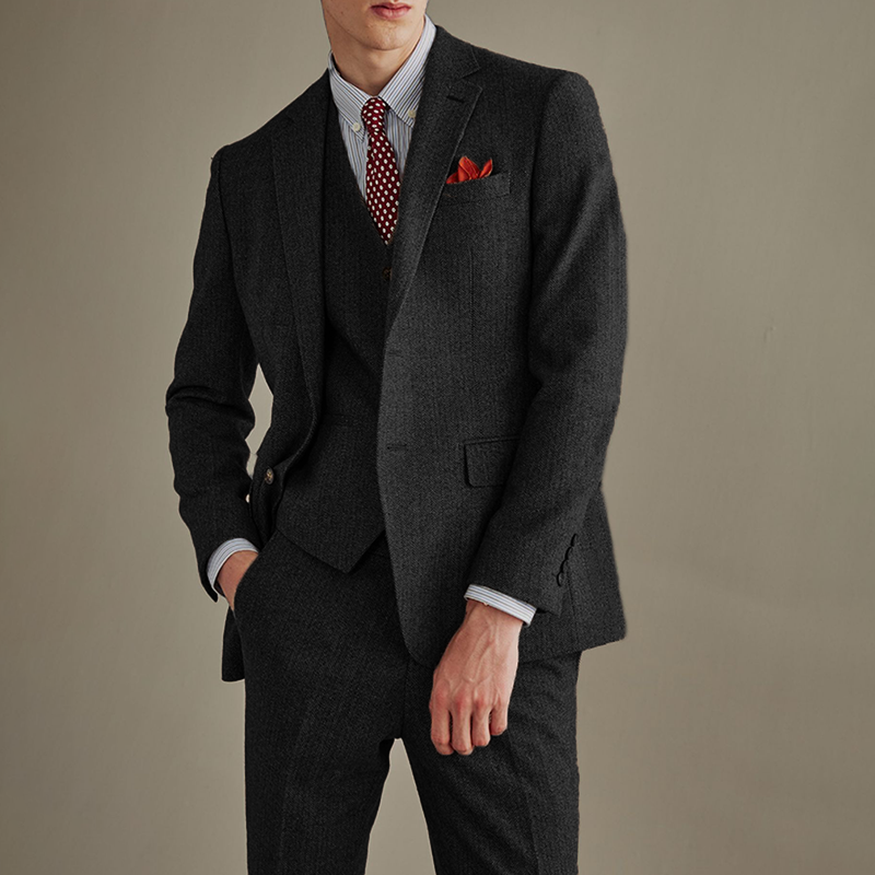 Herringbone Three-Piece Suit