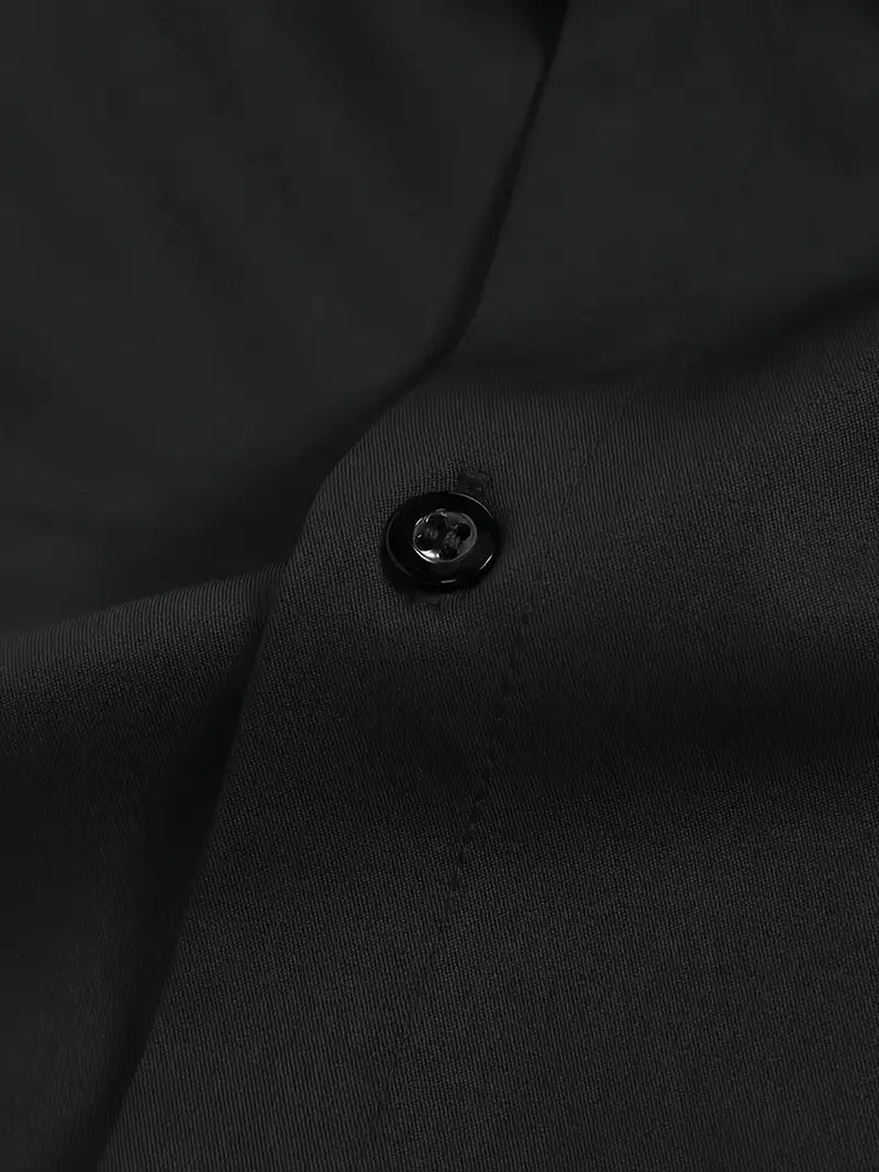 Men's Long Sleeve Button-Up Shirt, Smart Casual Tailored Cotton Shirt for Work & Events 22