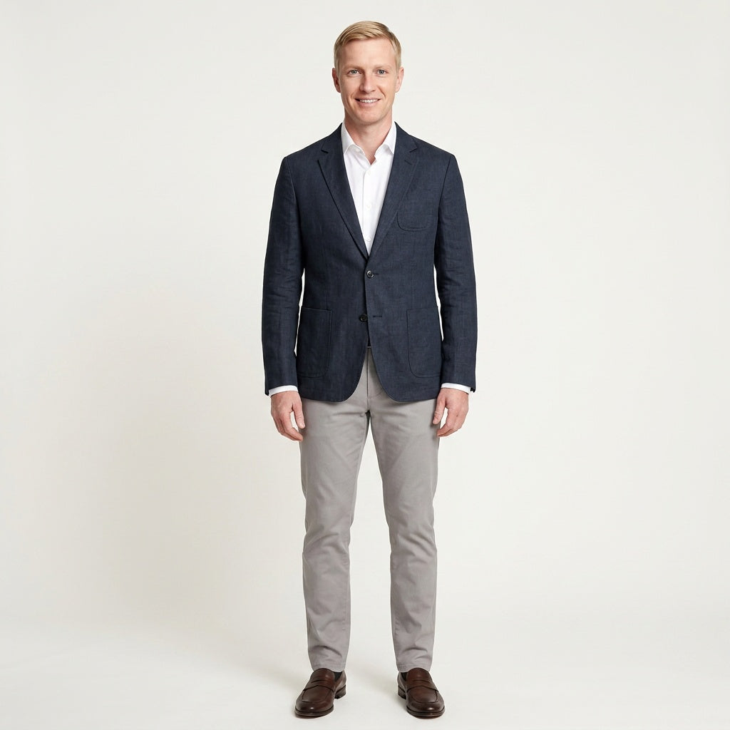 Unstructured Linen Blazer