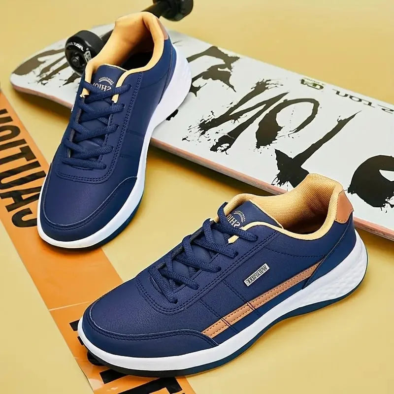 Men's Lace-Up Trainers, Chunky Sole Casual Sneakers for Everyday Street Style 7