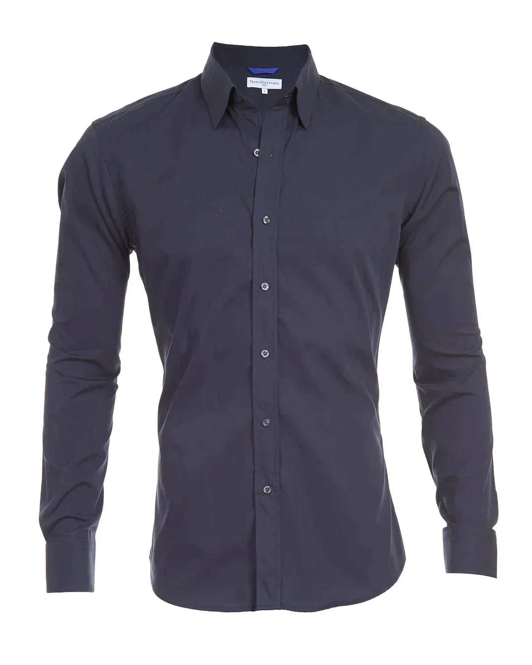 Men's Zip-Up Shirt, Long Sleeve Classic Collar Slim Fit Smart Casual Everyday Shirt 19