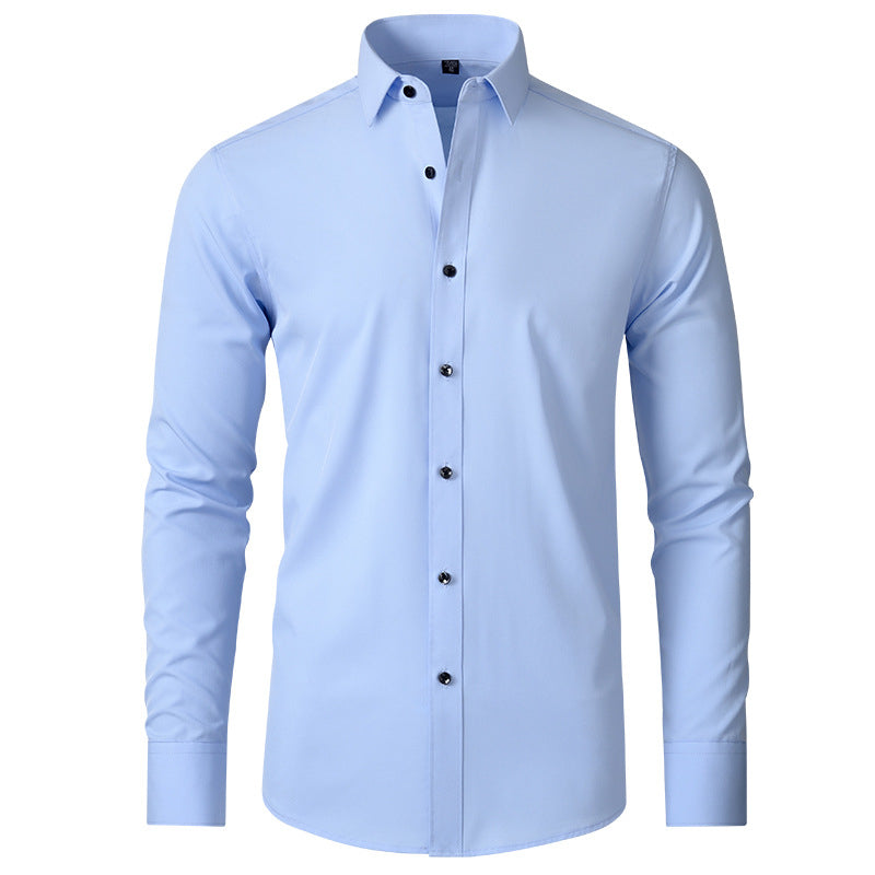 Men's Long Sleeve Shirt, Slim Fit Stretch Smart Casual Button-Down Dress Shirt for Everyday Wear 6