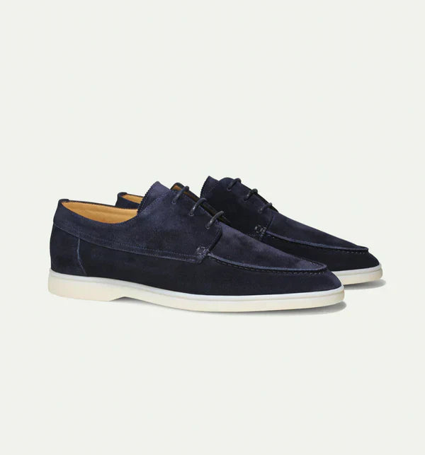 Men's Lace-Up Leather Loafers, Smooth Sole Smart Casual Comfort Dress Shoes 3