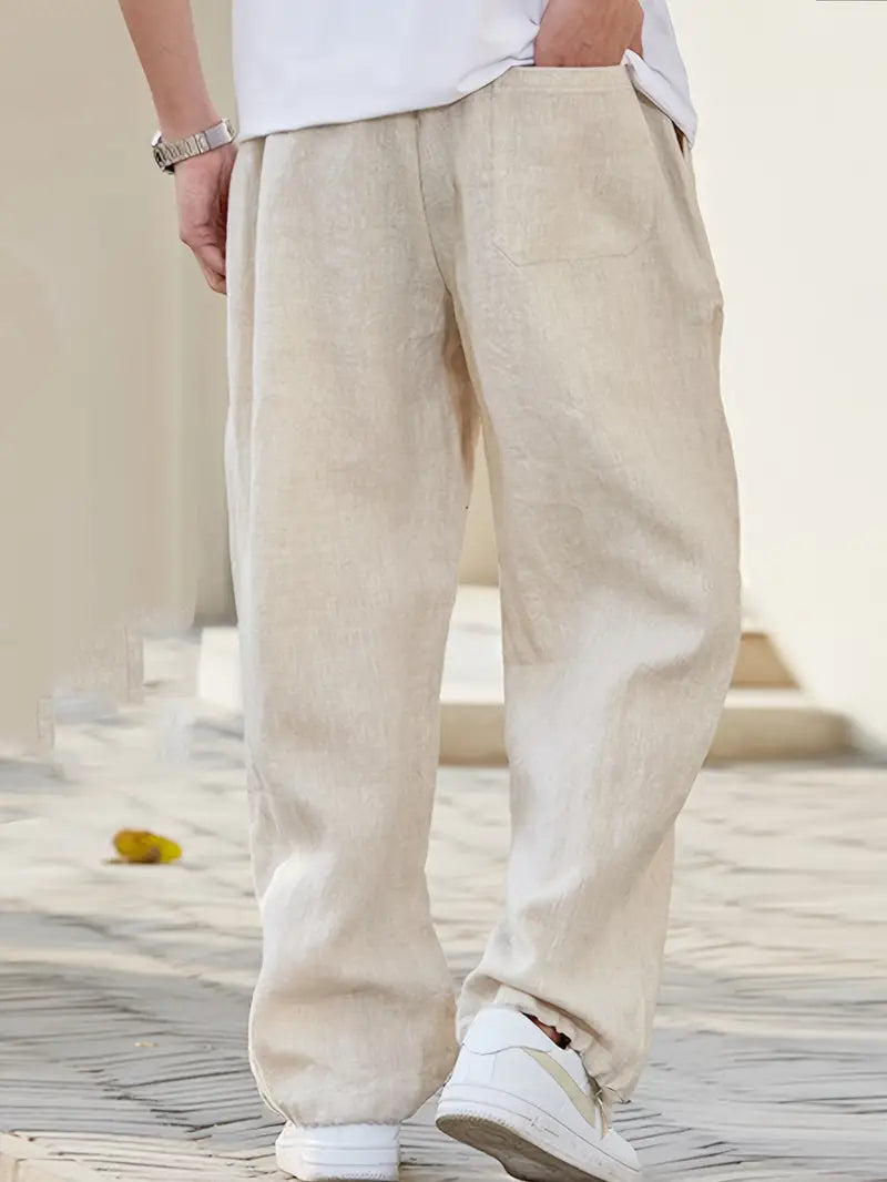 Wide-Leg Linen Trouser